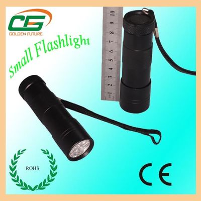 Czarny Led Latarka Latarka Mini Aluminium 14000MCD Z Handstring