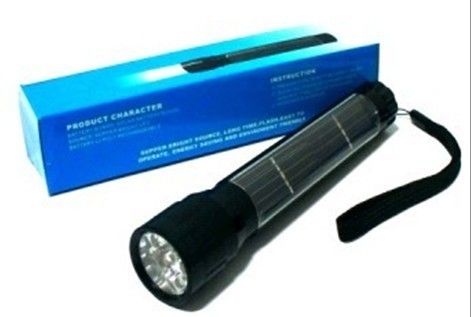 wysokiej jakości 0.225W Solar Powered Akumulator doprowadziły światła Aluminium Latarki PP-EFC6074