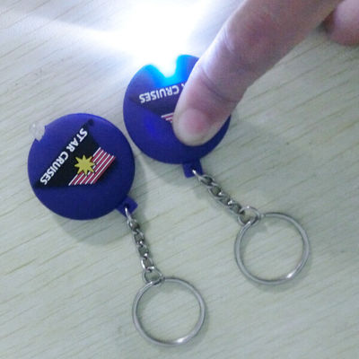 Jeden Dwustronne miękkie PVC Brelok, High Brightness LED Latarka Brelok