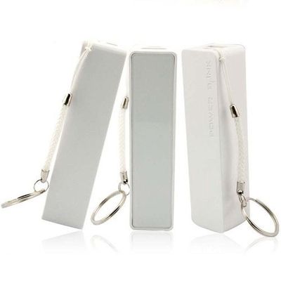 Biały 2600mAh Telefon komórkowy stacja ładująca, Portable Power bankowy Brelok ładowarkę