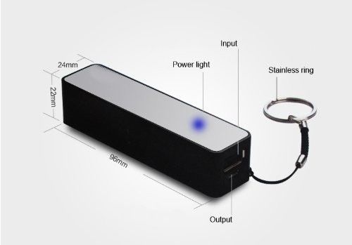 Biały 2600mAh Telefon komórkowy stacja ładująca, Portable Power bankowy Brelok ładowarkę