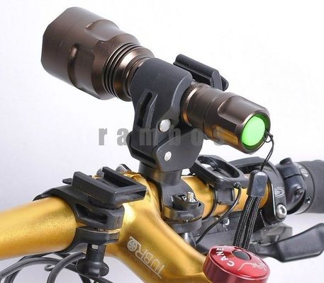 360 ° Rower Latarka Latarka montażu uchwyt, klip latarka LED rowerów Kierownica Cradle Holder