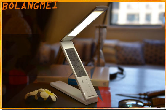 Stop aluminium USB LED Lampa biurkowa z kalendarzem LCD / LED Light Reading Bed