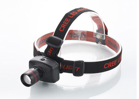 Zoom LED czołówka 180LM z czerwonym pierścieniem, do wielokrotnego reflektora do biegania