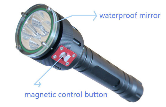 Czarny 2400LM LED latarki nurkowe